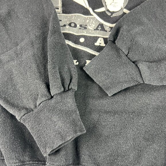VTG 90s NFL Los Angeles Raiders AFC Sweatshirt Extra Large Black Faded Crewneck - Picture 6 of 15
